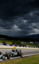 Nico Rosberg Mercedes W05 driving in Austria