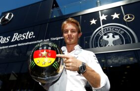 Rosberg with German F1 GP helmet
