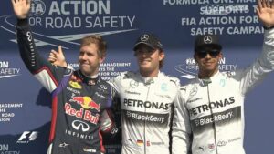 Top 3 qualifiers for 2014 Belgium F1 GP: 1. Rosberg 2. Hamilton 3. Vettel