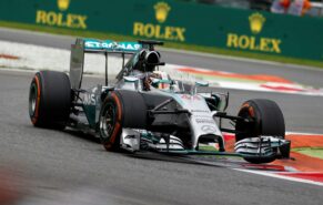 Lewis Hamilton, Mercedes W05 at Monza