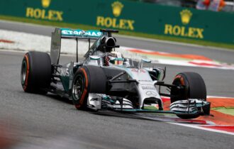 Lewis Hamilton, Mercedes W05 en Monza