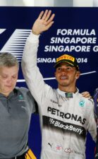 Singapore 2014 Podium: 1. Hamilton 2. Vettel 3. Ricciardo