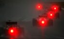 F1 cars driving in heavy rain