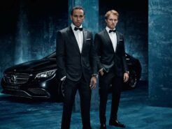 Hamilton & Rosberg HUGO BOSS Launch Photoshoot