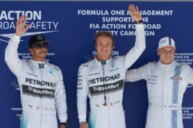 Top-3-Qualifikanten: 1. Rosberg 2. Hamilton 3. Bottas