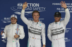Top 3-Qualifikanten 2014 Brasilien:!. Rosberg 2. Hamilton 3. Bottas