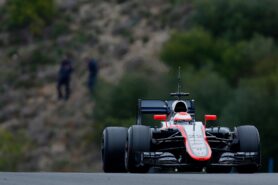 Jenson Button testing the McLaren-Honda MP4-30