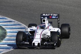 Valtteri Bottas tests the Williams F37.