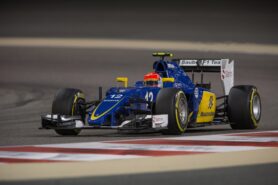 Sauber C34 driven by Felipe Nasr at the Bahrain Grand Prix, 2015.