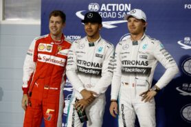 Top qualifiers 2015 Bahrain GP: 1. Hamilton 2. Vettel 3. Rosberg