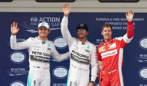 2015 China GP top 3 qualifiers: 1. Vettel 2. Rosberg 3. Vettel