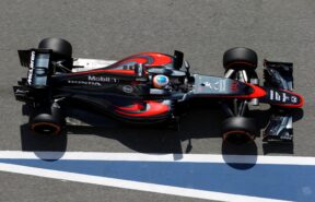 Fernando Alonso driving the McLaren MP4-30 (2015)