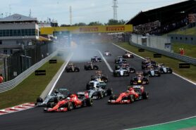Start of the 2015 Hungarian F1 GP
