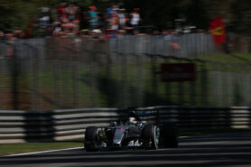 Lewis Hamilton driving his Mercedes W06 at Monza