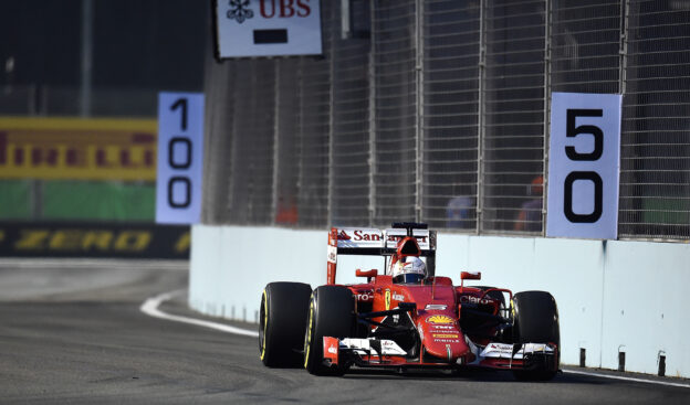 Vettel wins as Hamilton retires 1 Sebastian Vettel, Ferrari F15-T in Singapore