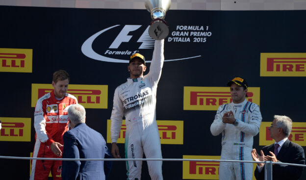 Legal battles loom on F1 sidelines 1 2015 Italian F1 GP podium: 1. Hamilton 2. Vettel 3. Massa