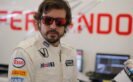 Fernando Alonso in the garage.