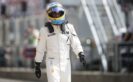 Fernando Alonso in the pit lane