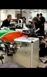 Weitere Arbeit am Force India F1 Auto vor dem Aero-Test