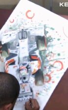 Sergio Pérez and the VJM07 - watercolour