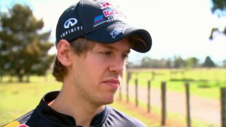 Red Bull Driver Vettel cheap shearing & interview before F1 GP Australia 2011