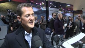 Michael Schumacher interview Mercedes SLK R172 & F1 Mercedes GP W02 2011