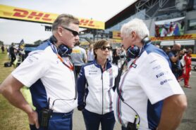 Silverstone, Northamptonshire, England. Mike O' Driscoll, Claire Williams and Pat Symonds
