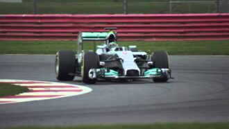 Mercedes W05 F1 car shake down at Silvertone footage 2014