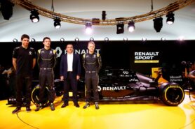 (L-R) Esteban Ocon, Jolyon Palmer, Jerome Stoll and Kevin Magnussen