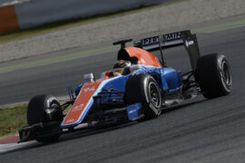 Pascal Wehrlein driving the Manor MRT05