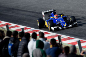 Felipe Nasr driving the Sauber C34