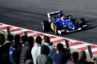 Felipe Nasr driving the Sauber C34