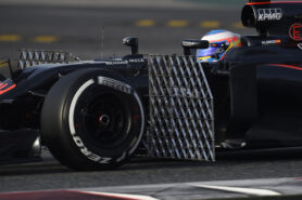Feranando Alonso driving the McLaren MP4-31