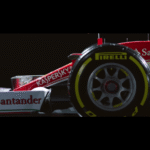 Nahaufnahme des Ferrari SF16-H von vorne