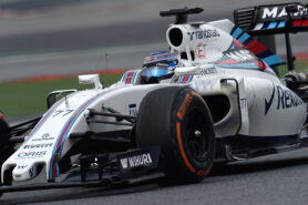 Valterri Bottas driving the Williams FW38