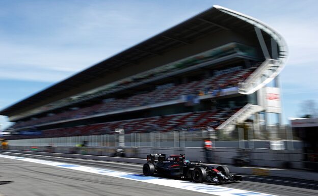 Alonso: McLaren-Honda 'a little behind' 1 Feranando Alonso driving the McLaren MP4-31