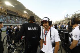 Fernando Alonso on the grid.