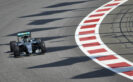Nico Rosberg driving in his Mercedes W07 at Sochi Street Circuit in Russia