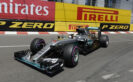 Lewis Hamilton driving his Mercedes W07 at Monaco