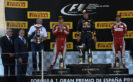 2016 Spanish F1 GP podium: 1. Verstappen 2. Raikkonen 3. Vettel