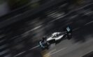 Lewis Hamilton drives his Mercedes W07 at Monaco