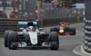 Lewis Hamilton drives his Mercedes W07 at Monaco