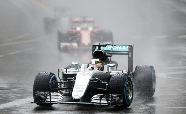 Pirelli wants wet track for Barcelona test 1 Lewis Hamilton drives his Mercedes W07 at Monaco