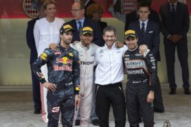 2016 Monaco podium: 1. Hamilton 2. Ricciardo 3. Perez