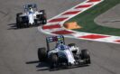 Valtteri Bottas leads Felipe Massa, Williams FW38 Mercedes
