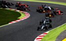 All cars going in to second corner