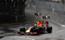 Max Verstappen driving his Red Bull RB12 at Monaco
