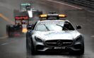 The safety car leads Daniel Ricciardo driving his Red Bull RB12 at Monaco
