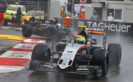 Sergio Perez driving his Force India VJM09 at Monaco
