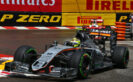 Sergio Perez driving his Force India VJM09 at Monaco